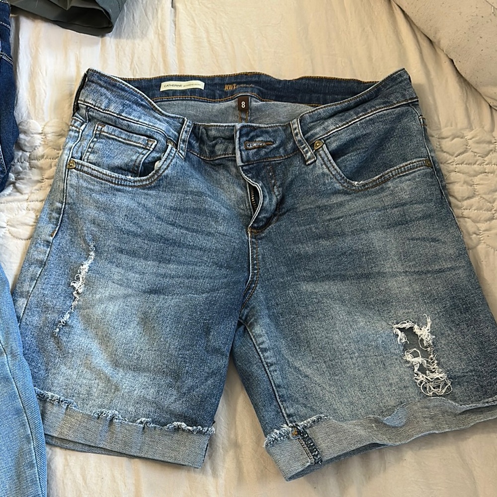 Kut from the Kloth Light Blue Distressed Denim Shorts